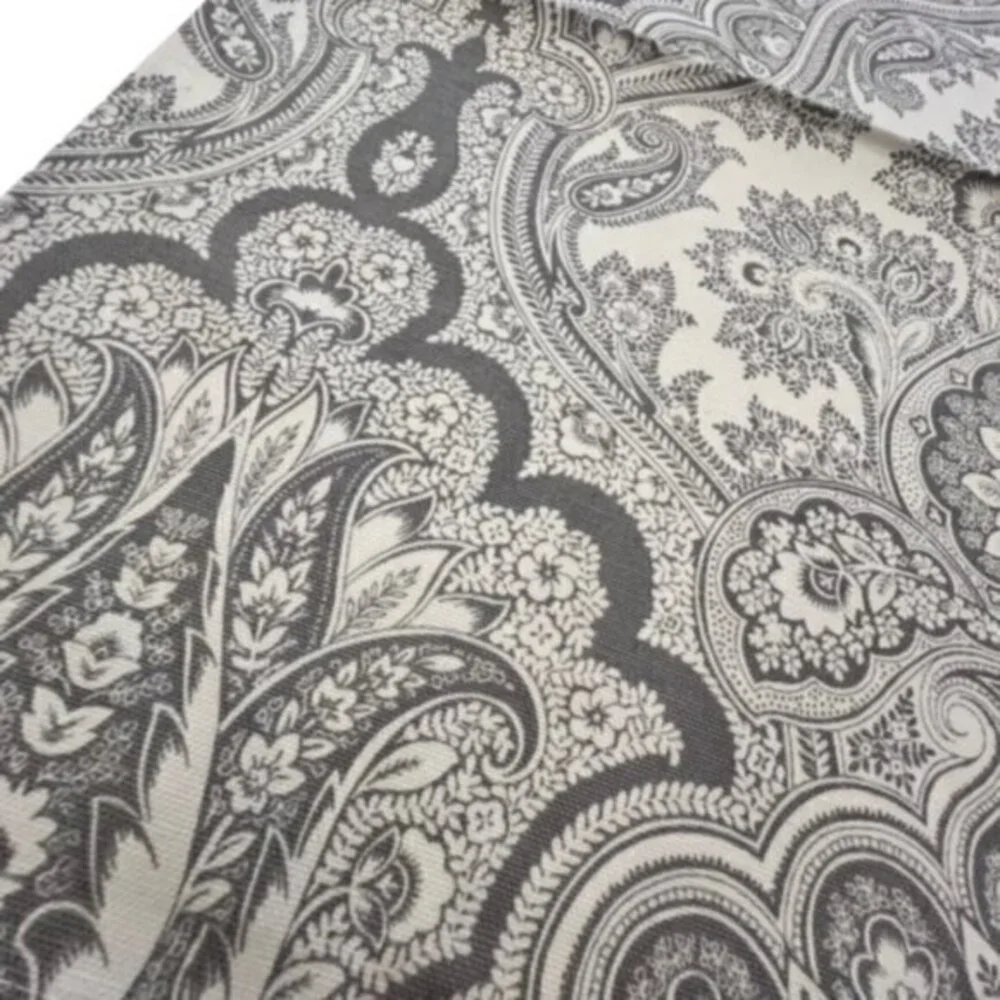 Inspired Treasures Cotton Napkins Grey White Paisley Floral BOHO Cottagecore 19